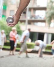 Petanque wedstrijd, gezellig met buren en vrienden