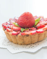 Fruittaartje met koffie/thee