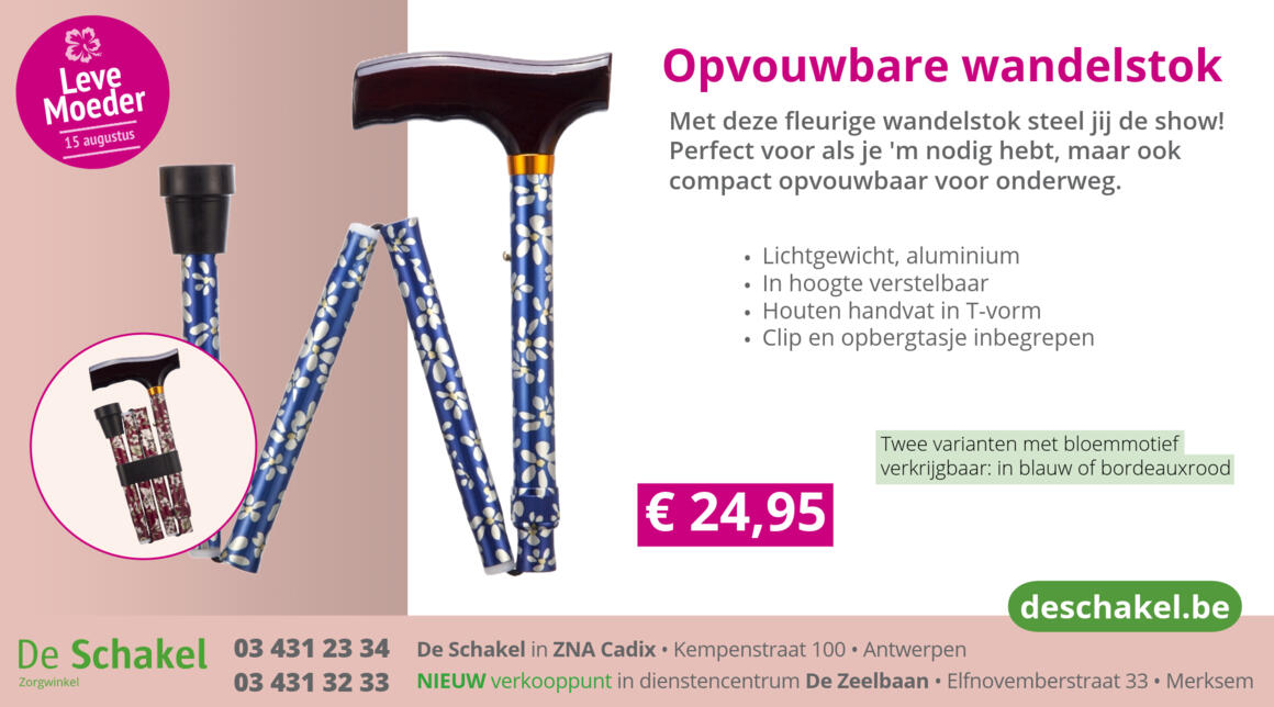 Opvouwbare wandelstok